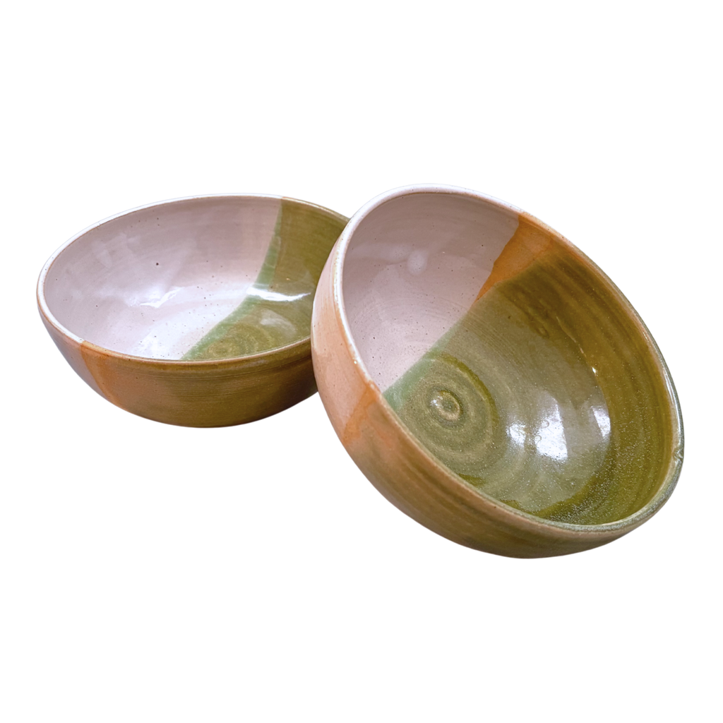 Half Moon Bowl Set in Green