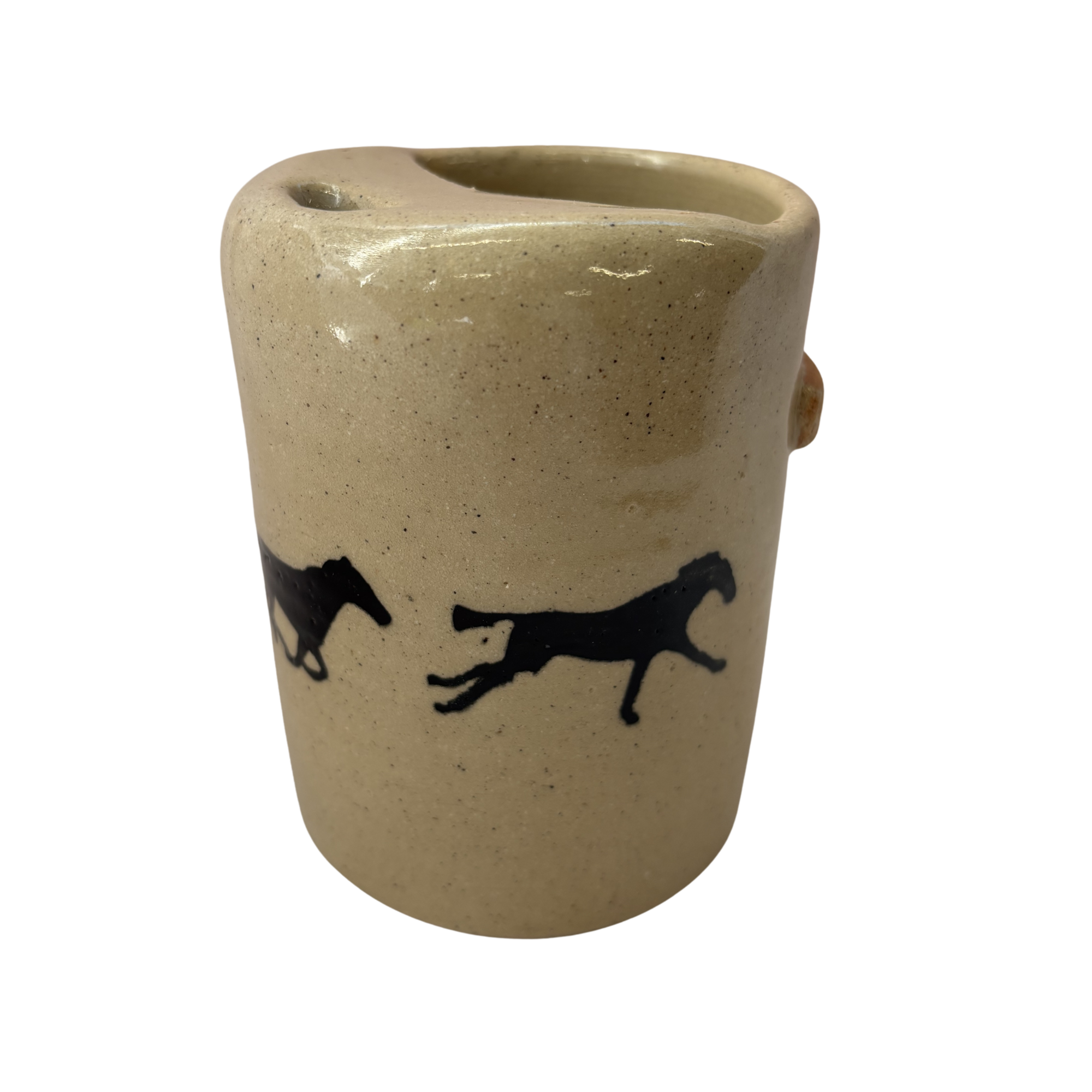 Horse Travel Mug in Glossy Sandstone