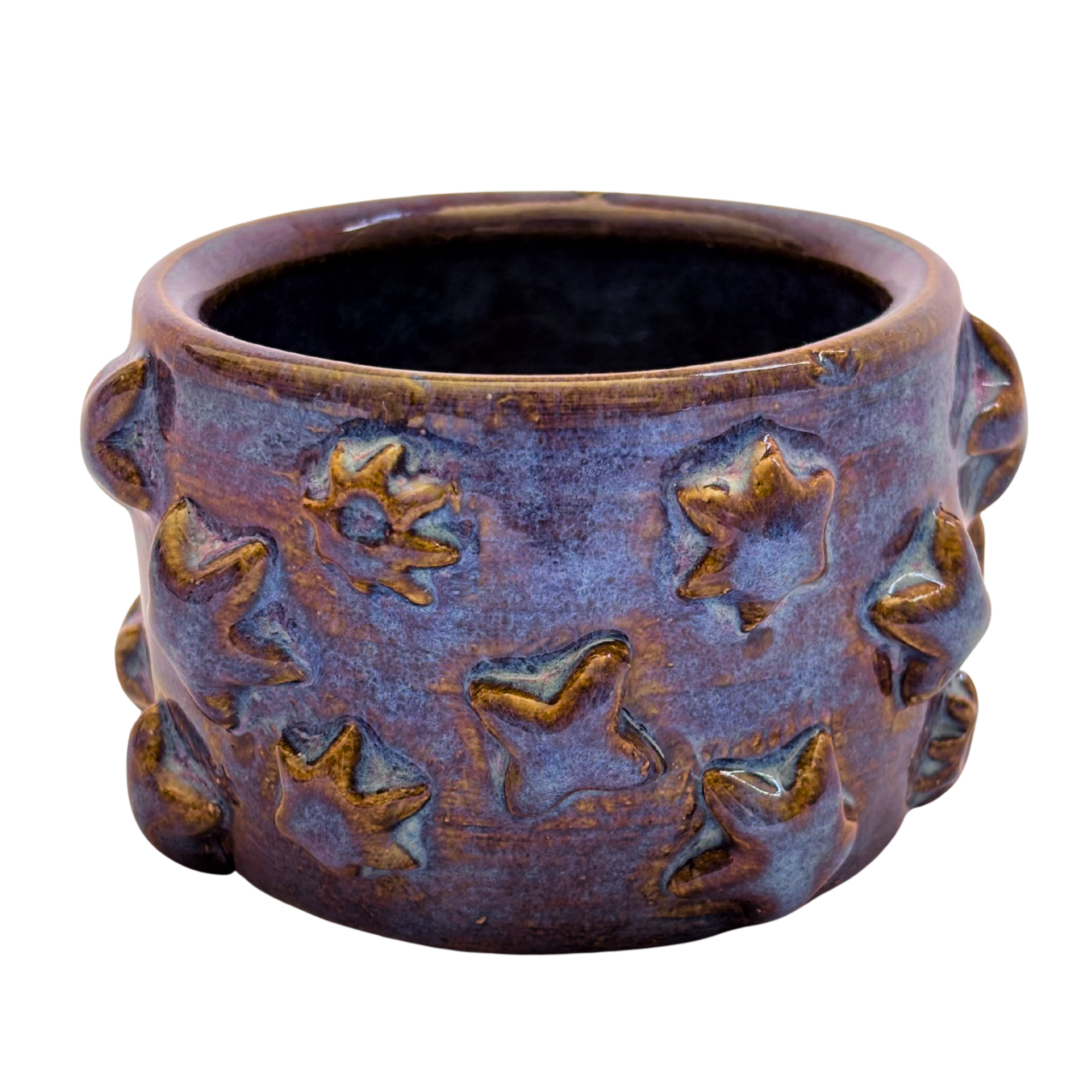 Textured Tea Cup - Starry Night Blue