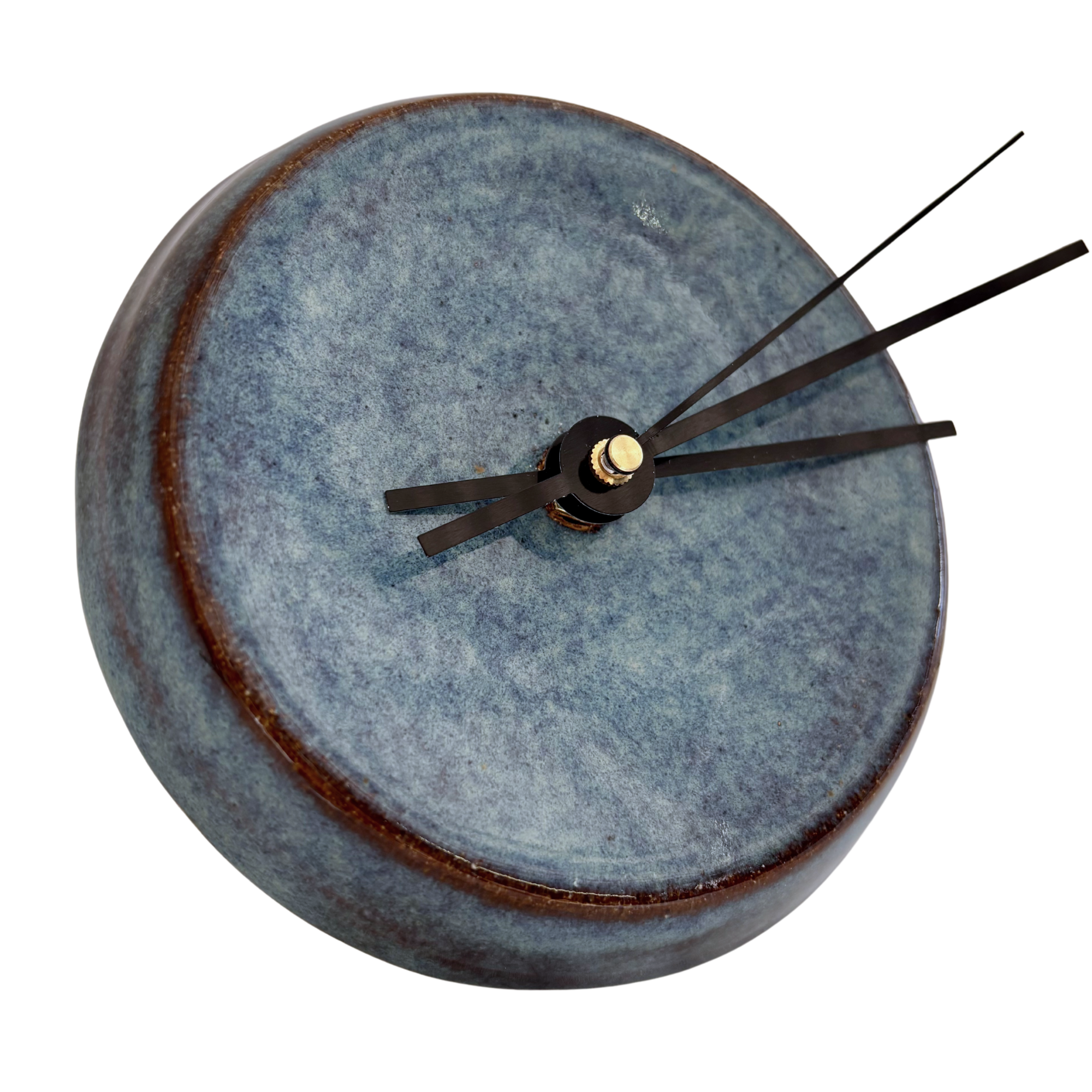 Wall Clock in Speckled Blue