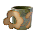 Flower Mug in Ocean Green