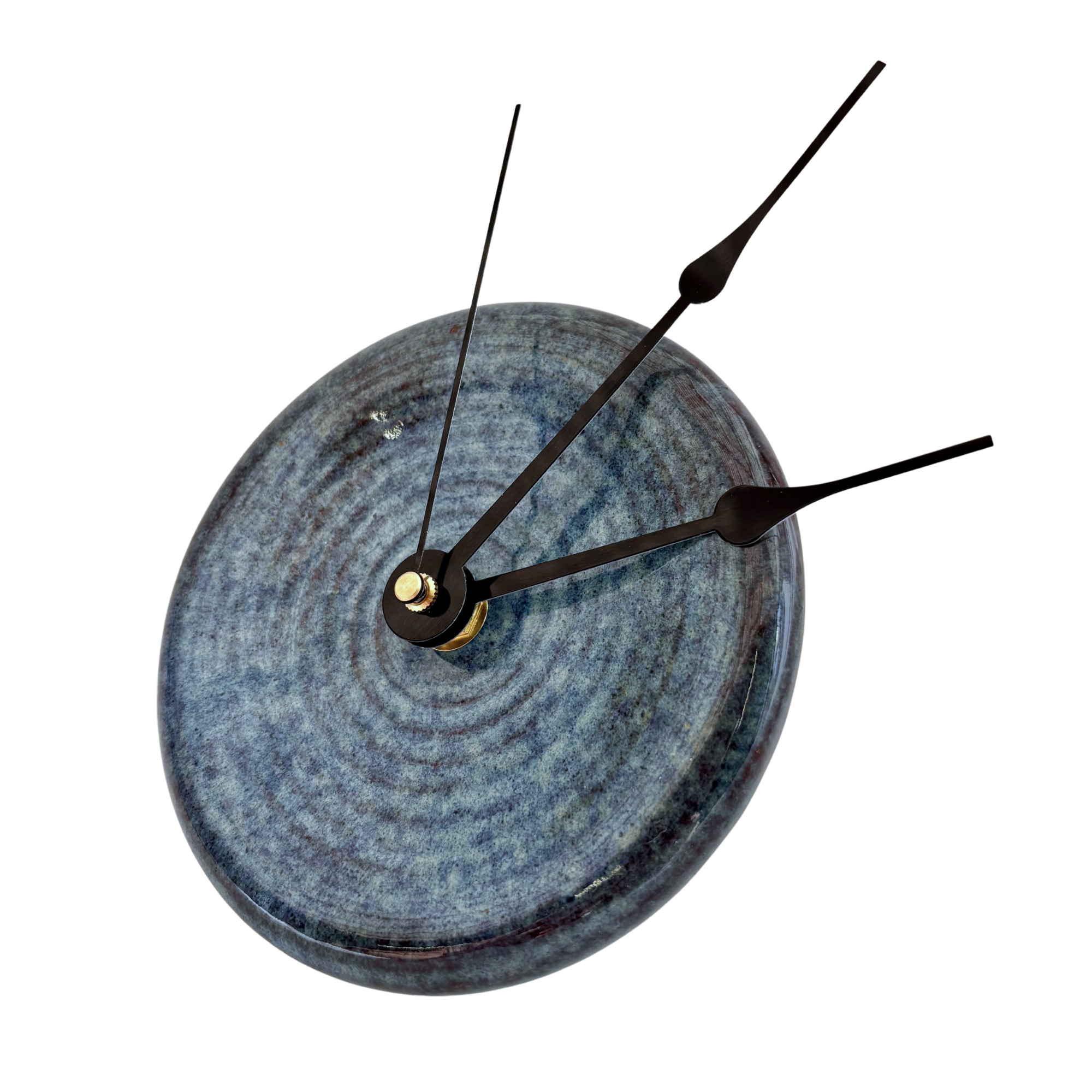 Bubble Clock in Speckled Blue