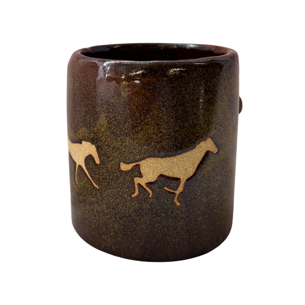 Horse Mug in Speckled Brown