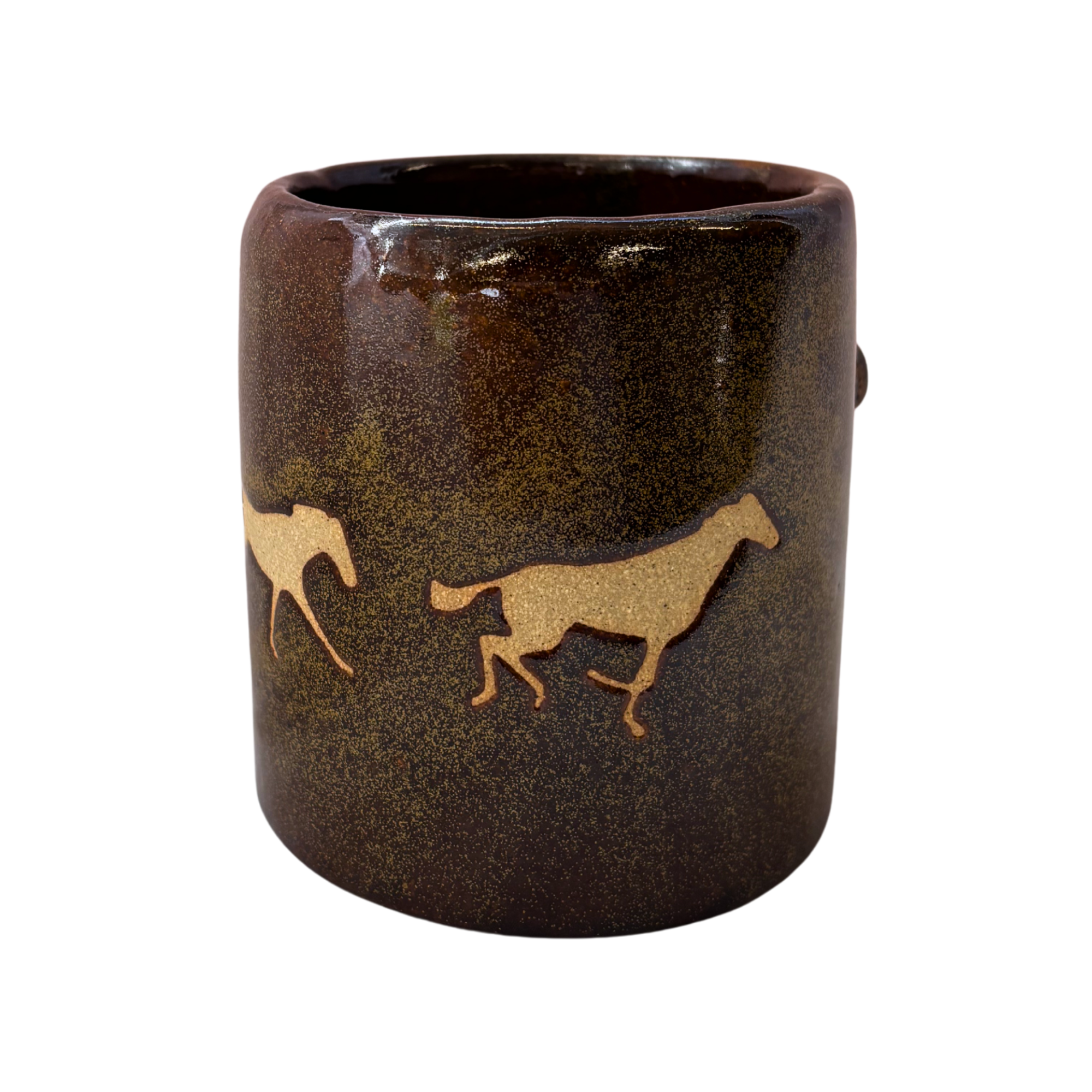 Horse Mug in Speckled Brown