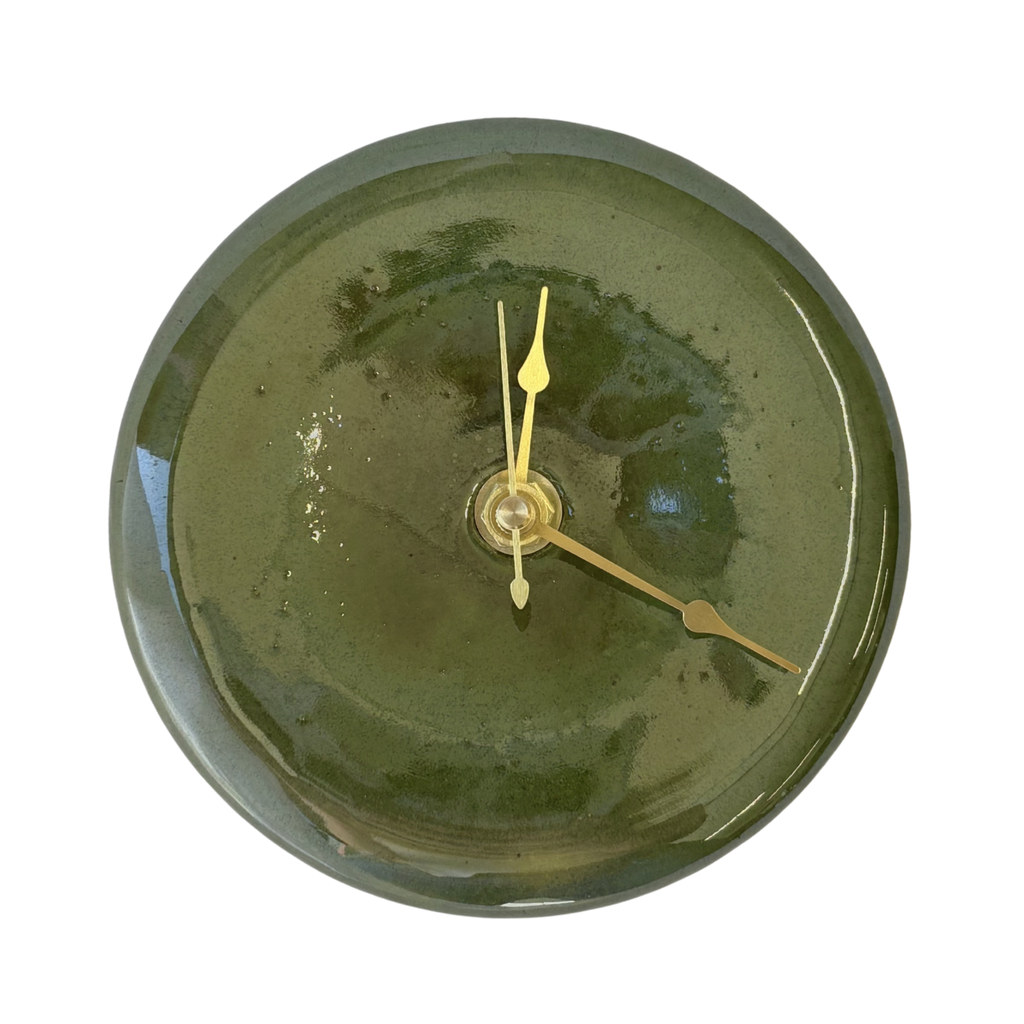 Bubble Clock in Ocean Green