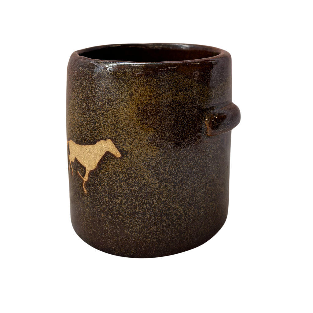 Horse Mug in Speckled Brown