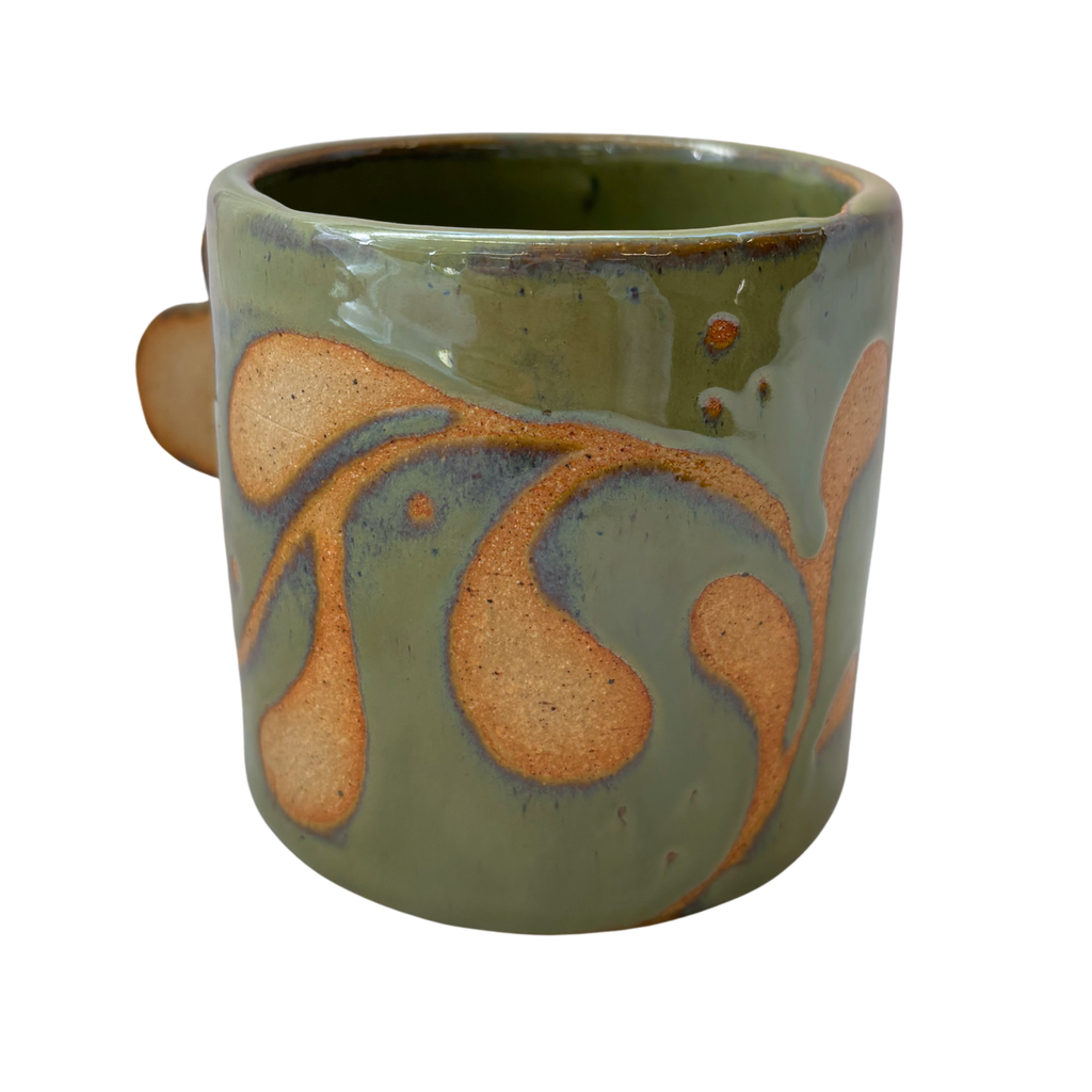 Flower Mug in Ocean Green