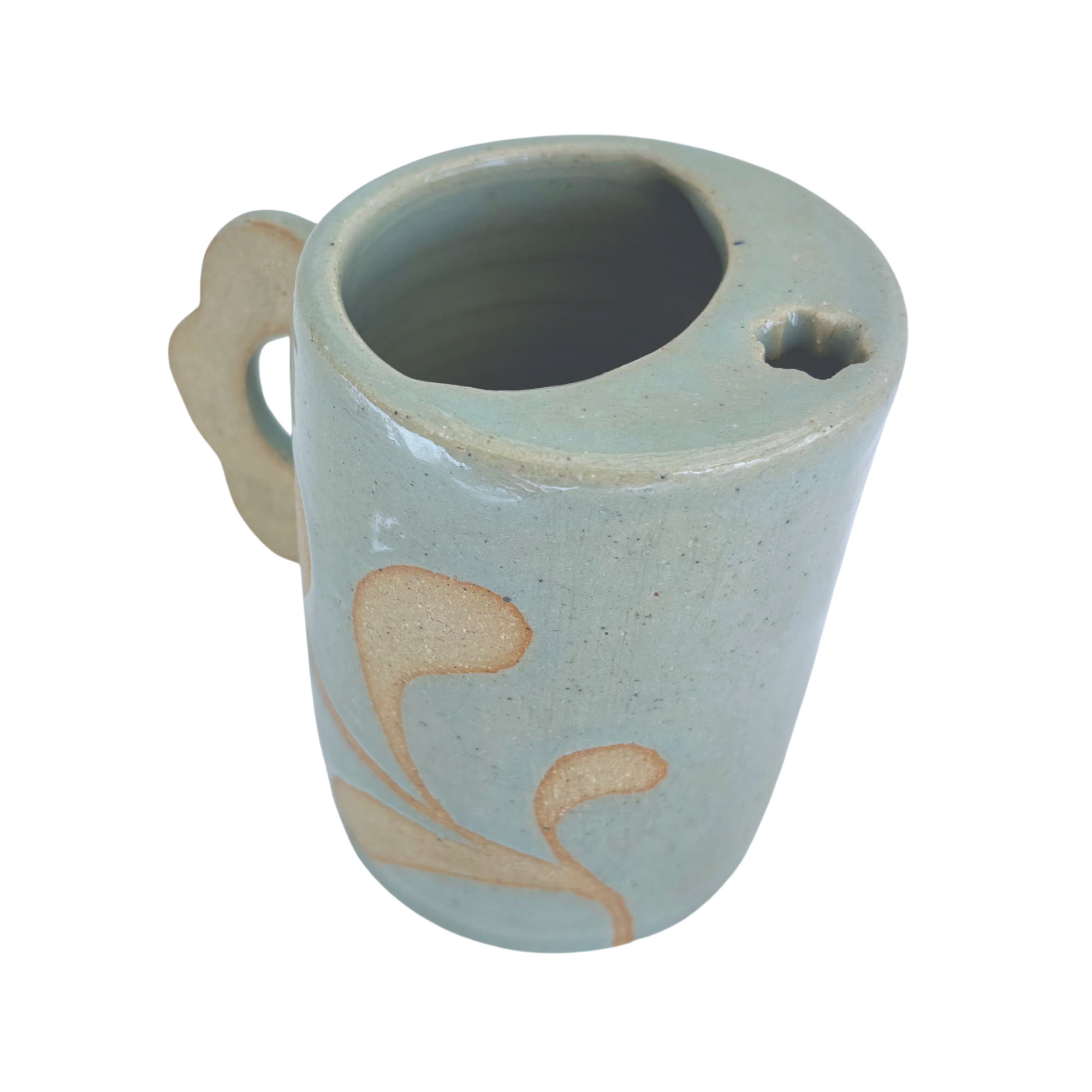 Floral Travel Mug in Arctic Blue