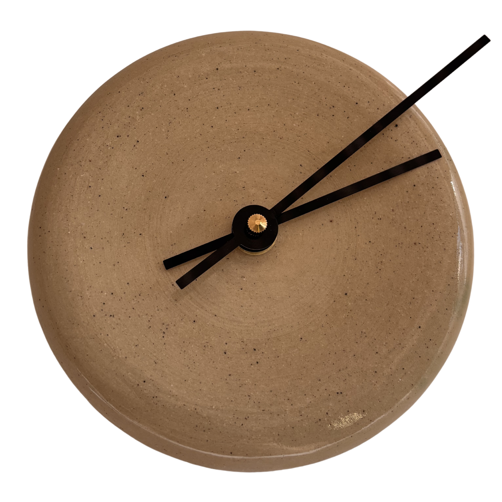 Wall Clock in Glossy Sandstone