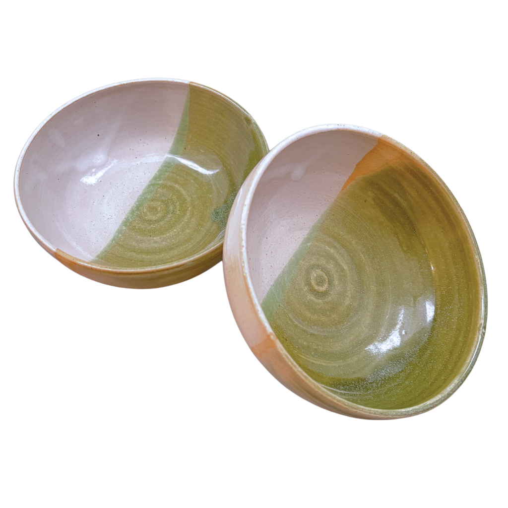 Half Moon Bowl Set in Green