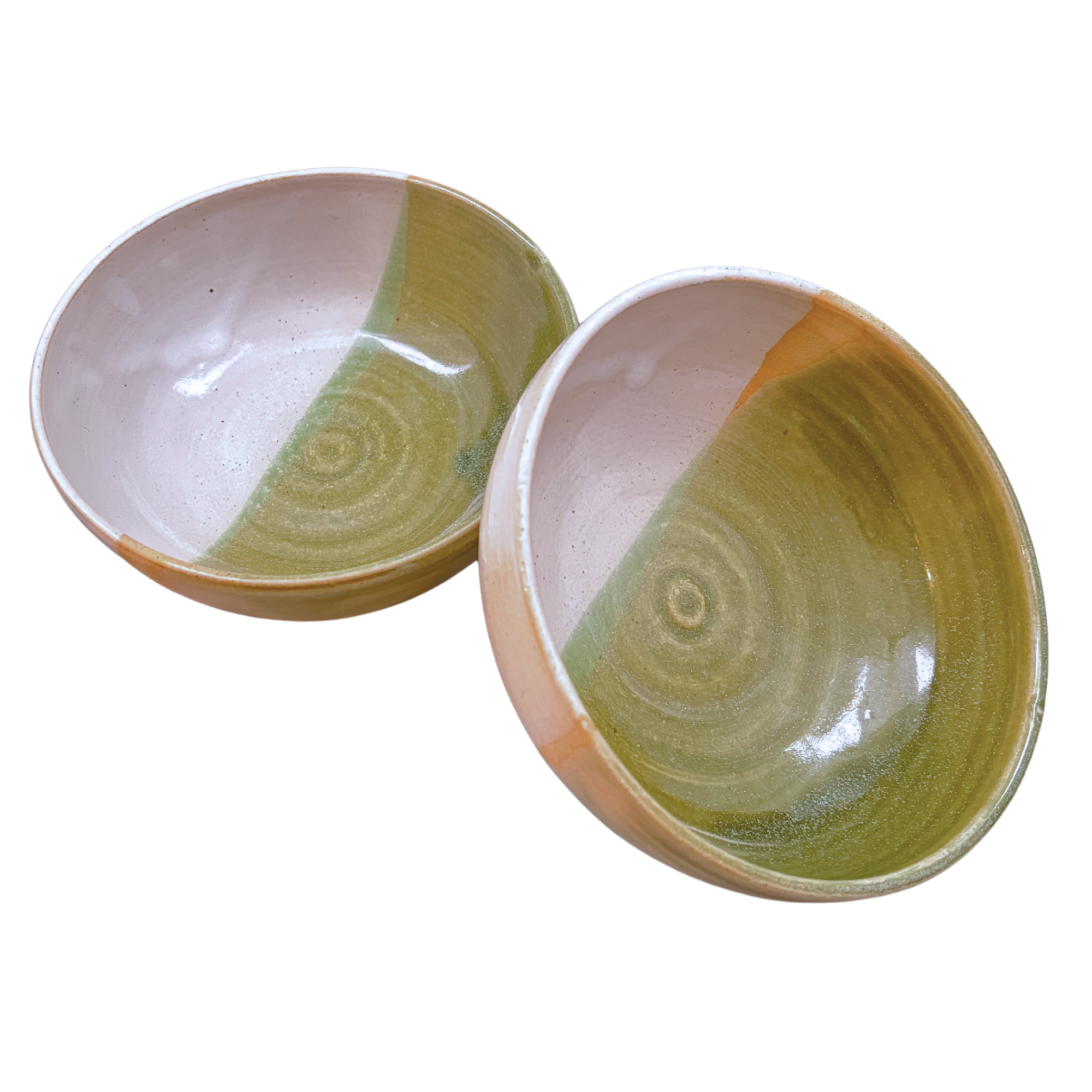 Half Moon Bowl Set in Green