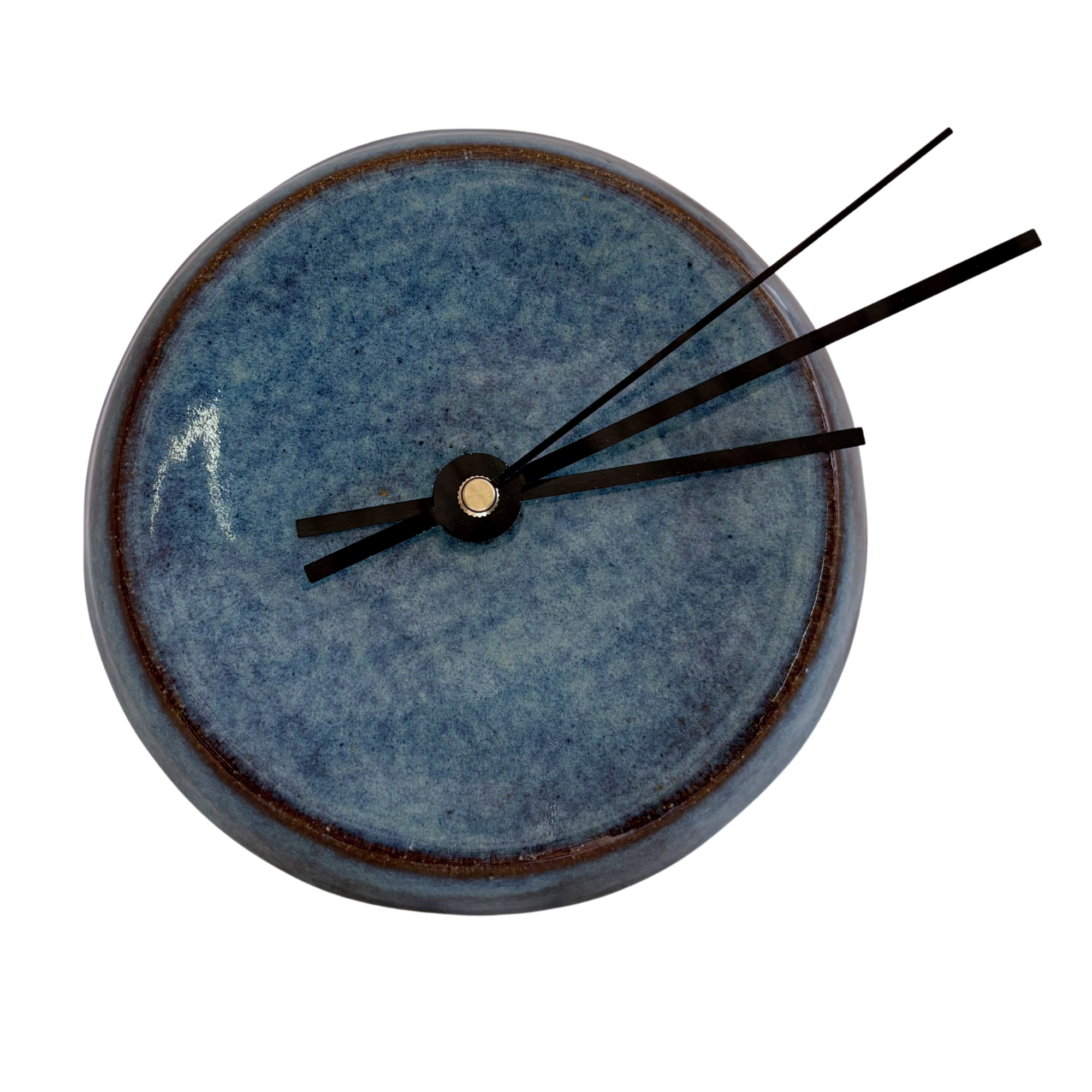 Wall Clock in Speckled Blue