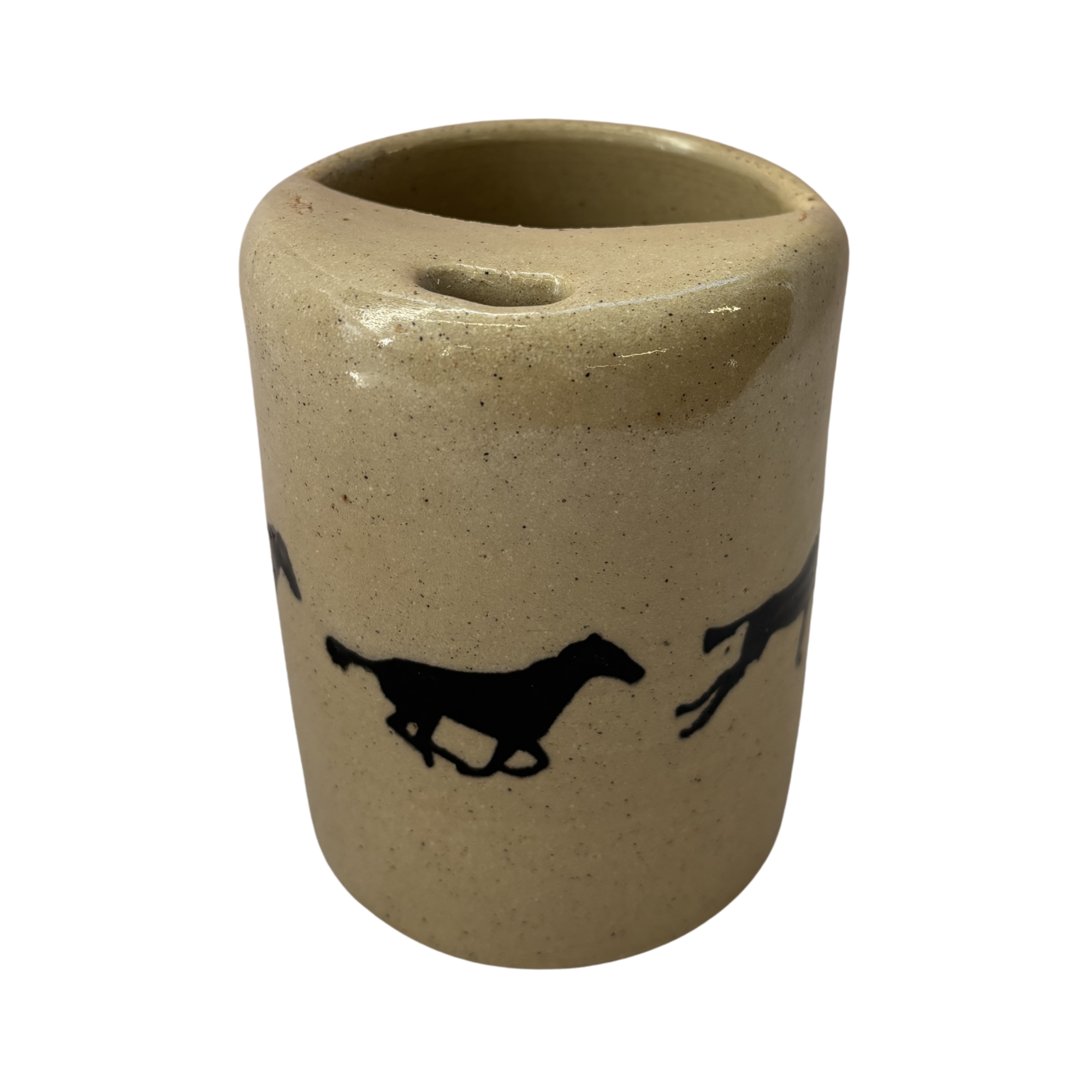 Horse Travel Mug in Glossy Sandstone