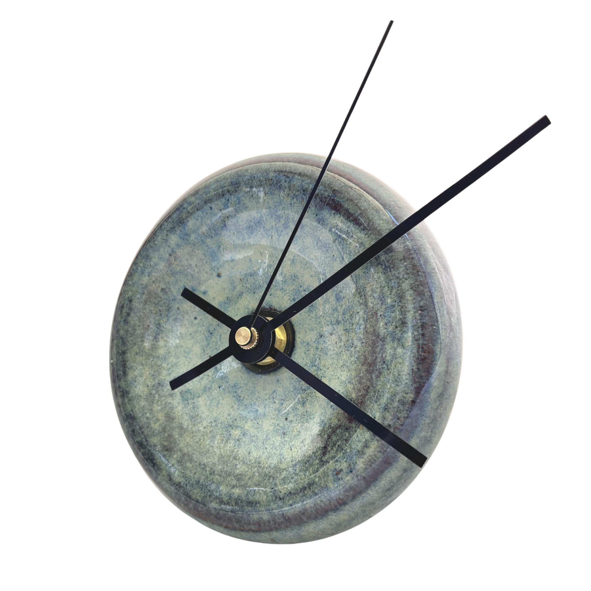 Bubble Clock in Speckled Blue