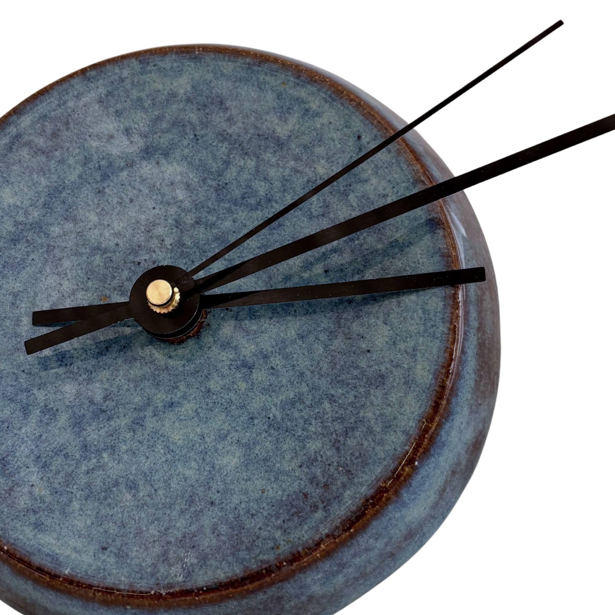 Wall Clock in Speckled Blue