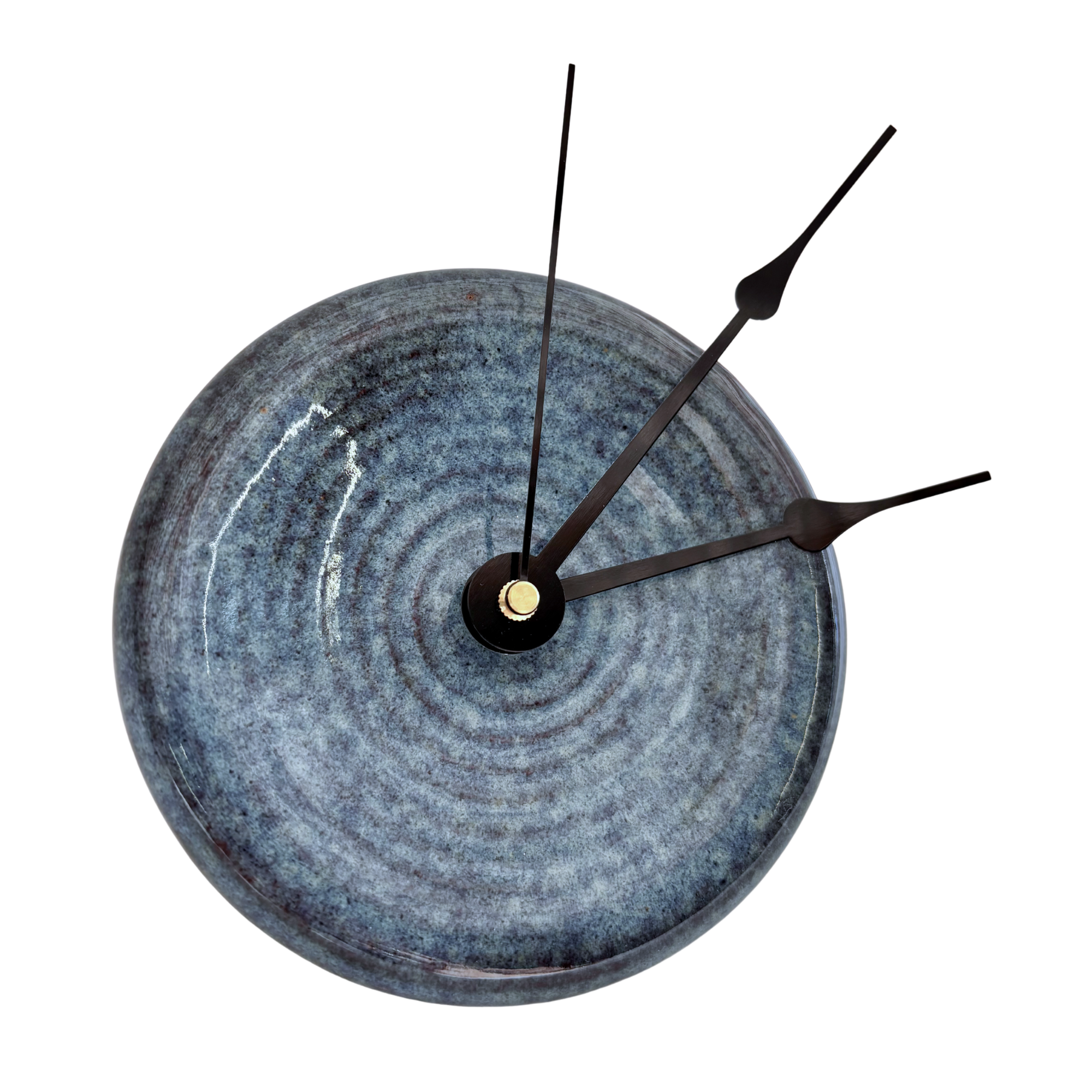 Bubble Clock in Speckled Blue