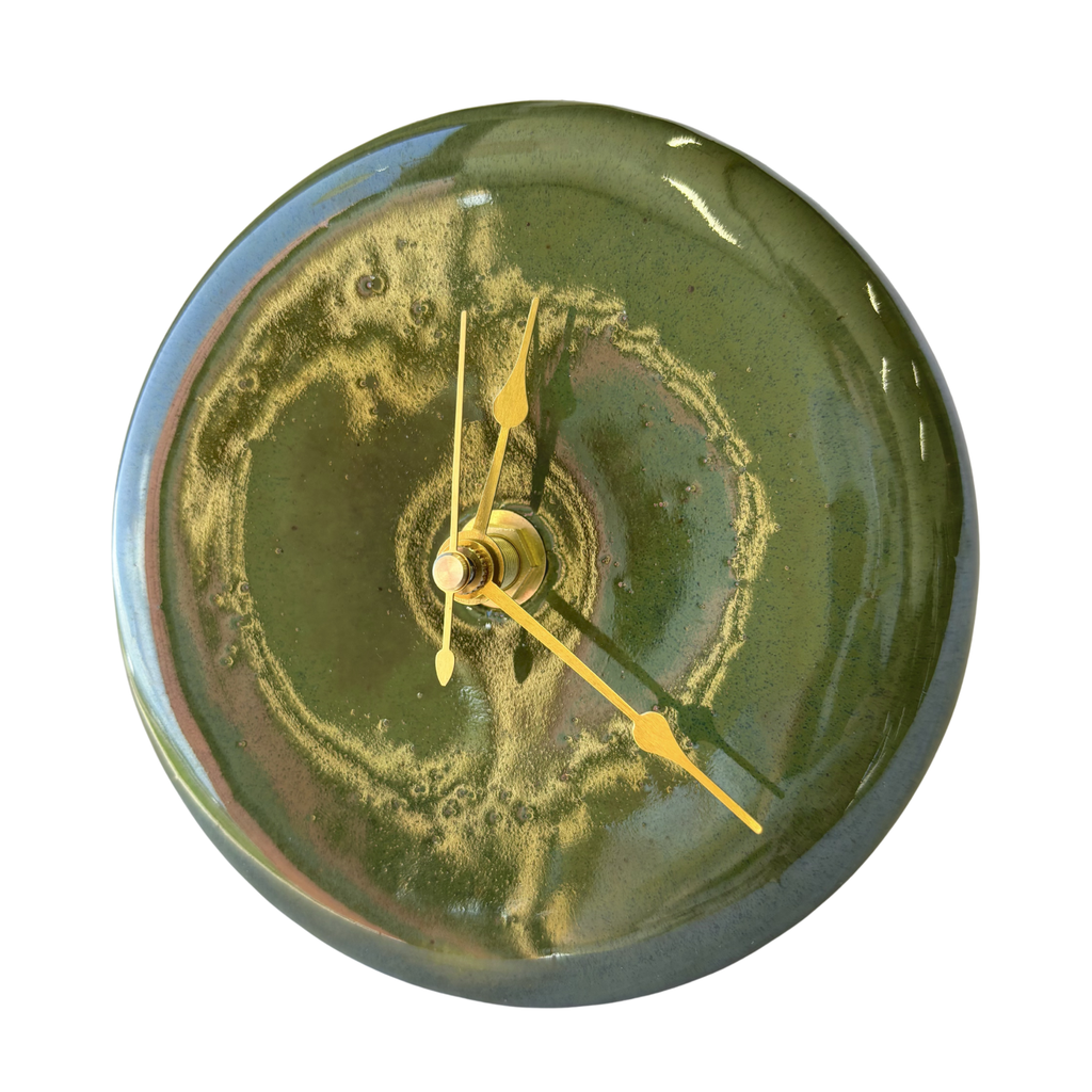 Bubble Clock in Ocean Green