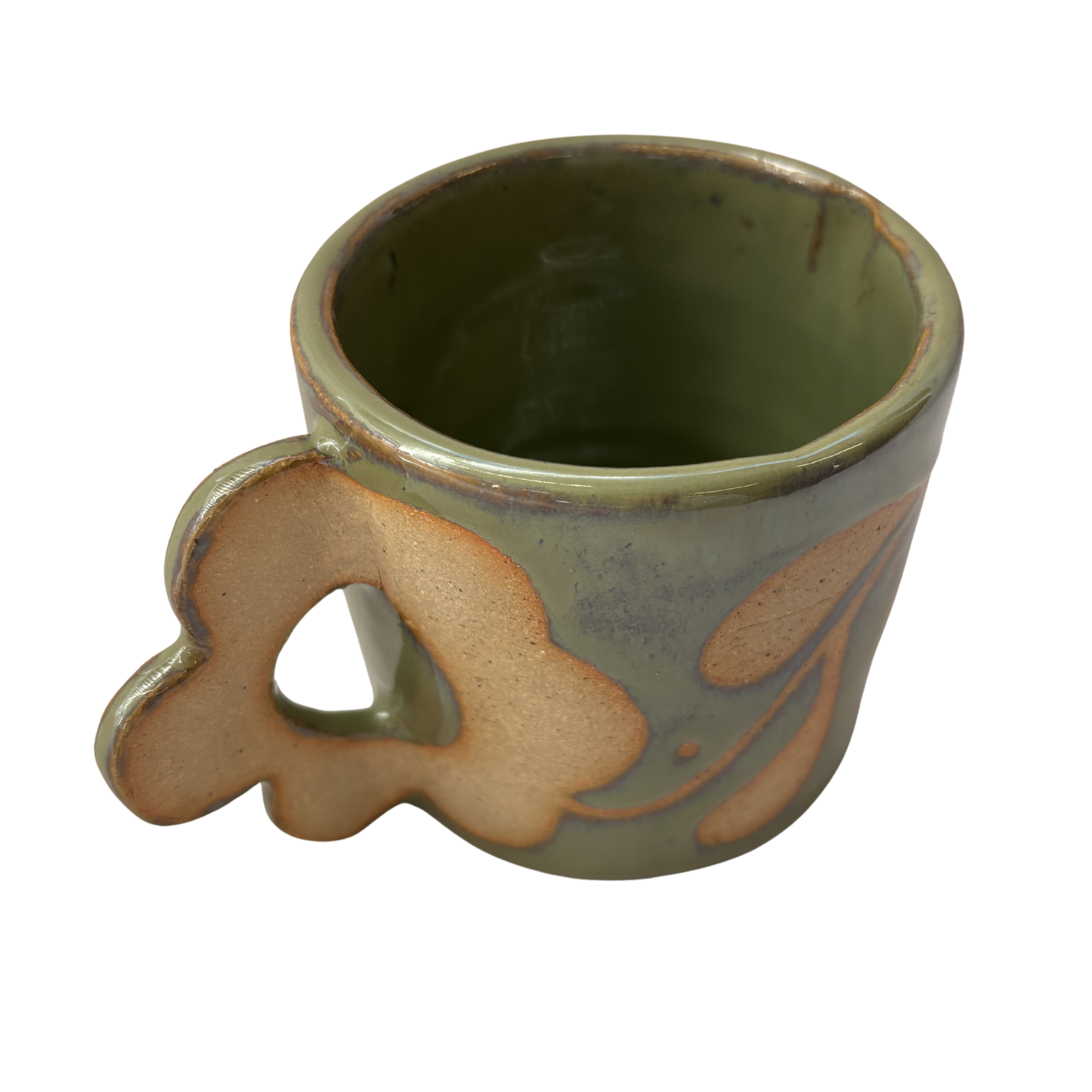 Flower Mug in Ocean Green