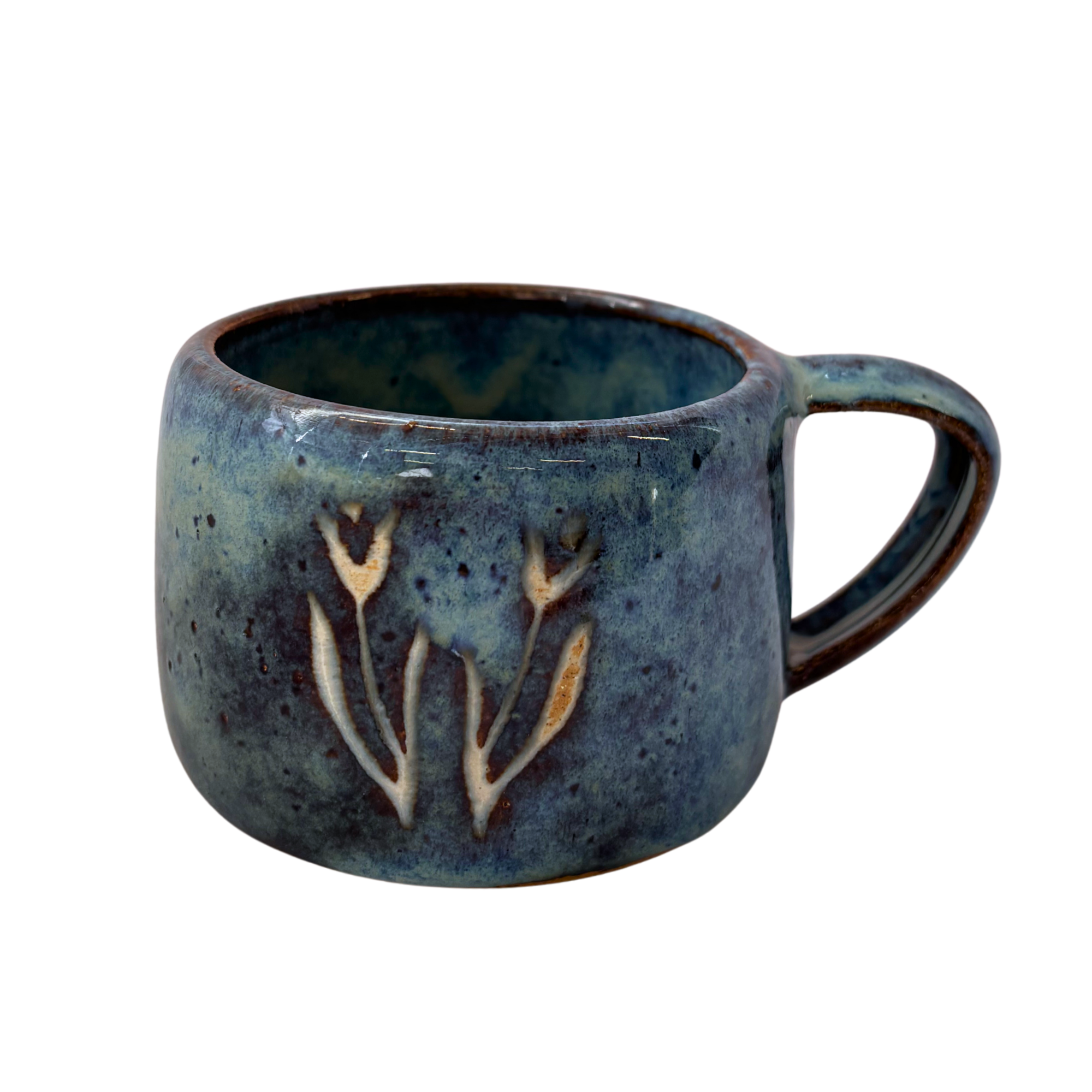 Tile Mug in Speckled Blue