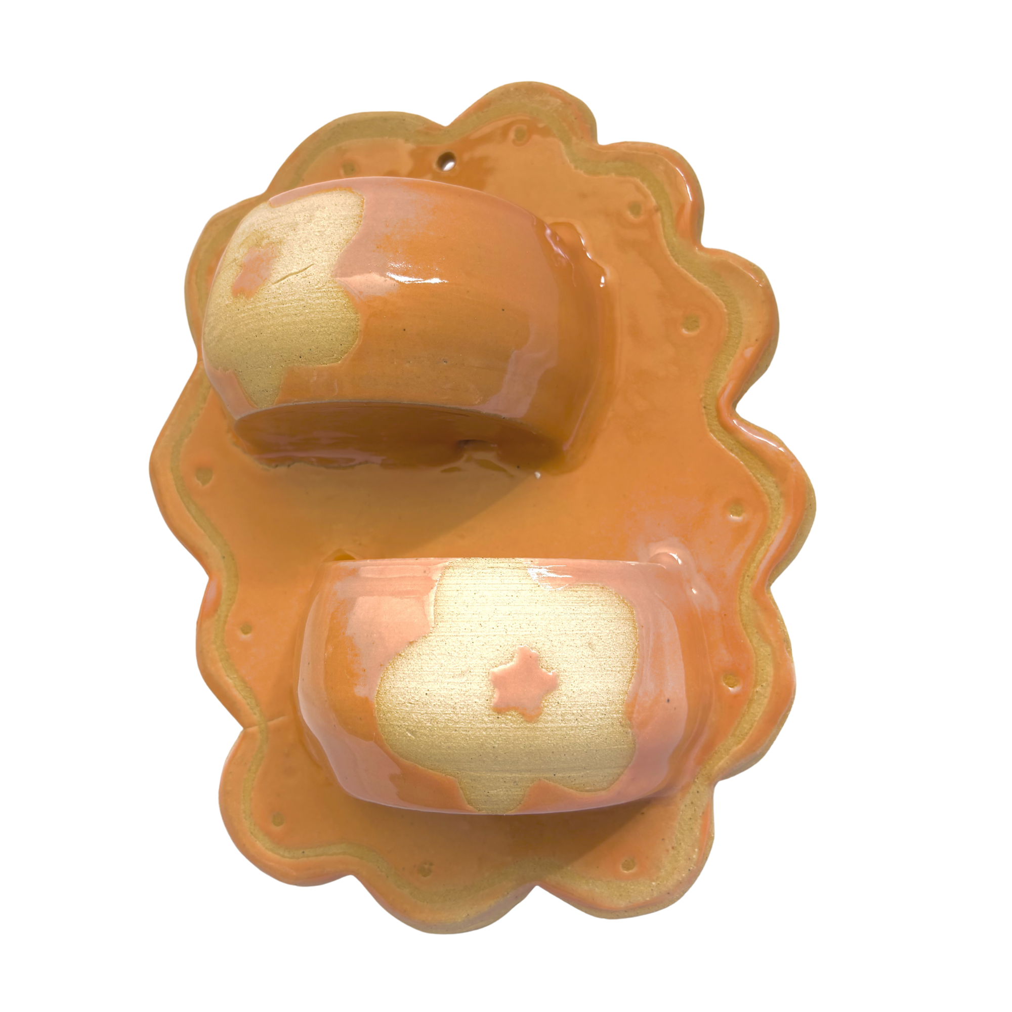 Self-Watering Wall Planter in Tangerine