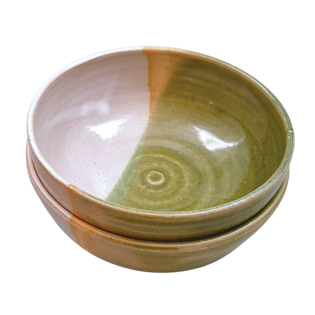Half Moon Bowl Set in Green