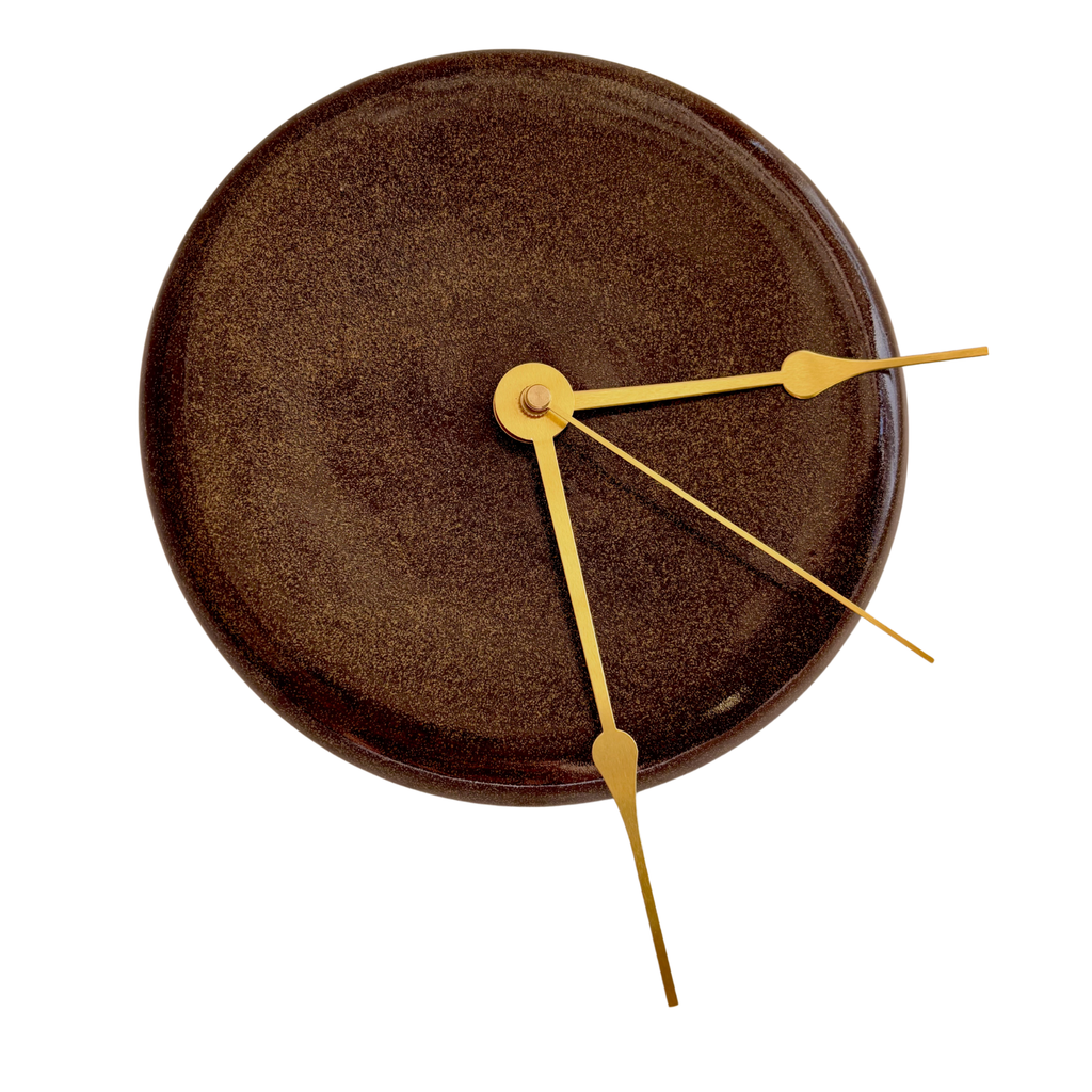 Bubble Clock in Speckled Brown