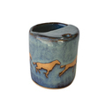 Cortado Travel Mug - Blue Zoetrope Horses