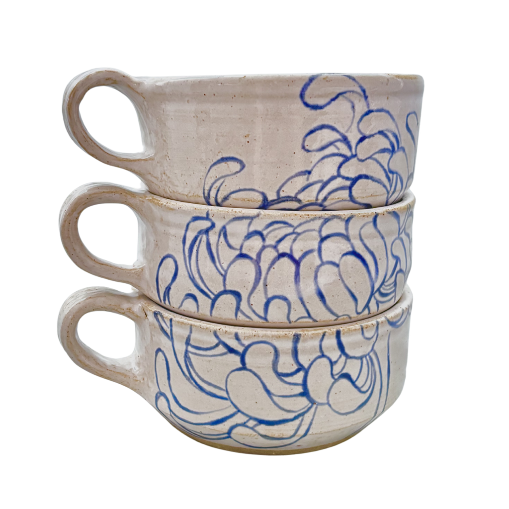 Chrysanthemug - Stacking Set in Blue