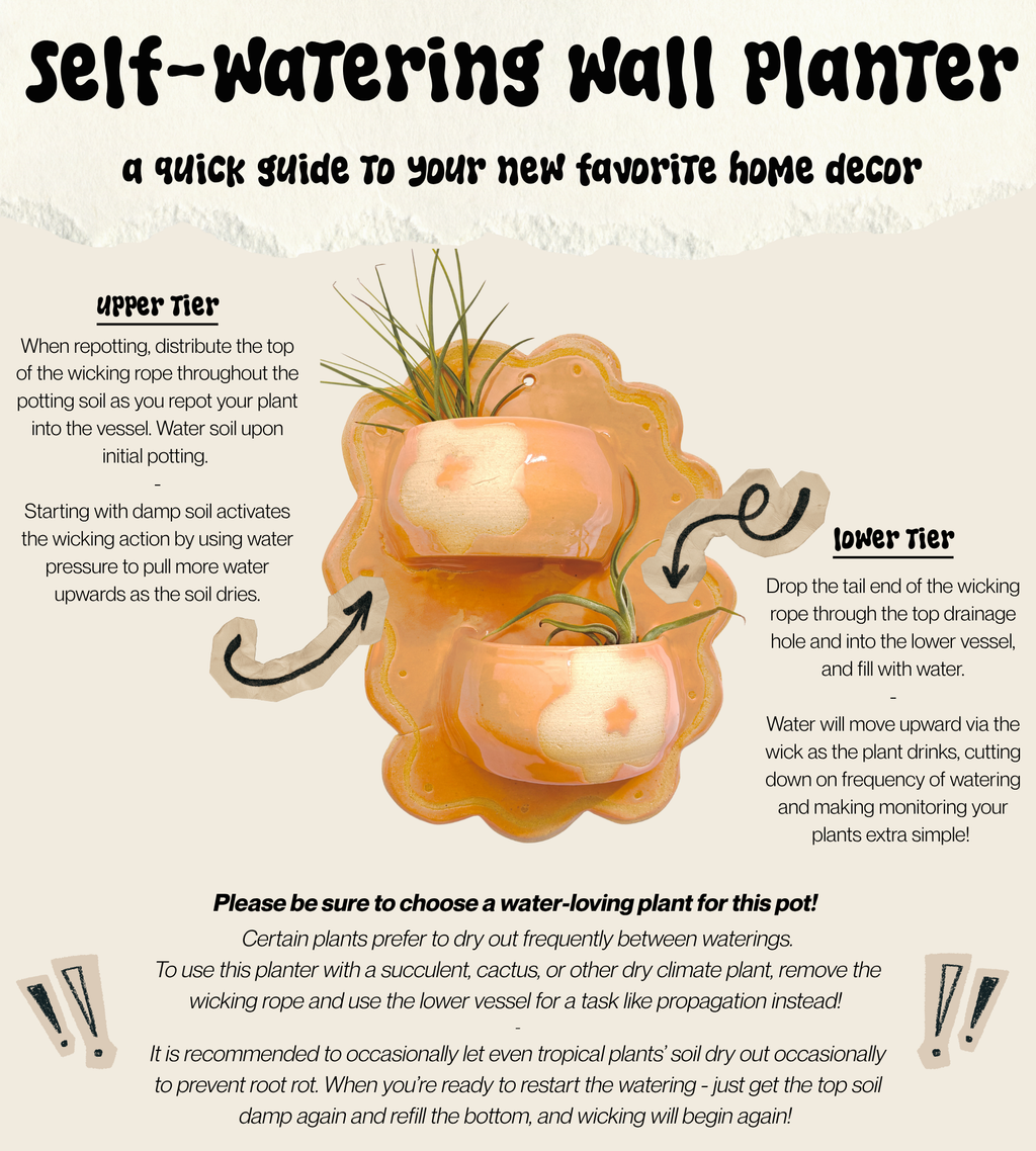 Self-Watering Wall Planter in Starry Night Blue